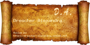 Drescher Alexandra névjegykártya